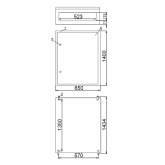 Щит металлический влагозащищенный ИЭК ЩМП-7-0 У2 IP54, с монтажной платой 1400х650х285
