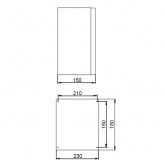 Щит металлический влагозащищенный ИЭК ЩМП-2.3.1-0 У2 IP54, с монтажной платой 250х300х150