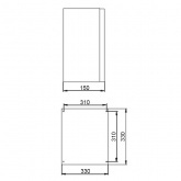Щит металлический влагозащищенный ИЭК ЩМП-4.4.1-0 У2 IP54, с монтажной платой 400х400х150