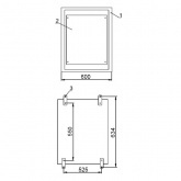 Щит металлический влагозащищенный ИЭК ЩМП-6.6.1-0 У2 IP54, с монтажной платой 600х600х150