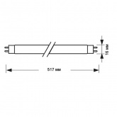 Люминесцентная линейная лампа Foton LT5 13W RED G5 красная