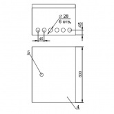 Щит металлический влагозащищенный ИЭК ЩМП-6.6.2-0 У2 IP54, с монтажной платой 600х600х250