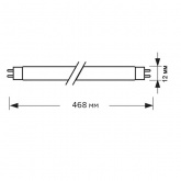 Люминесцентная линейная лампа Foton T4 LT4 16W 6400K G5 468mm