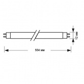 Люминесцентная лампа T4 Foton LT4 20W 2700K G5 566mm тёплая