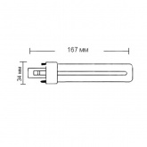 Лампа ультрафиолетовая Foton ESL S-2P 9W BLB G23 черное стекло