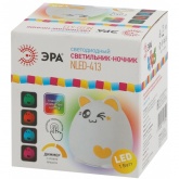 Светильник ночник ЭРА Мягкий NLED-413-1W-Y белый с желтым