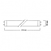 Лампа ультрафиолетовая Foton T5 6W BLB G5 212mm черное стекло