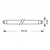 Люминесцентная линейная лампа Foton T5 LT5 14W 6400K G5 549mm холодная