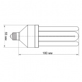 Лампа энергосберегающая ESL 4U12 45W 2700K E27 2200lm d58x185mm теплая