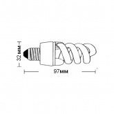 Лампа энергосберегающая Foton ESL QL7 11W 6400K E14 спираль d32x97 дневной свет