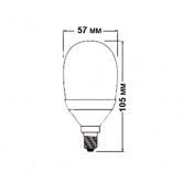 Лампа энергосберегающая Osram DULUX STAR Mini Globe 5W/827 E14 d57x105