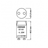 Стартер Osram ST-151 4-22W 220-240V 4008321364937 СМ