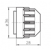 Резьбовое кольцо VS 84103 IP65 для ламп T5, патронов (84101/84104/84108) белый система 151 153 154