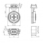 Патрон VS 84172 G13 IP65 одинарный вставной для ламп T8/T12 защелки для металла система 163