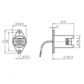 Патрон VS 30524 R7s металл+керамика T300 провод 1.5 кв.мм