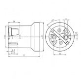 Патрон VS 12801 Е40 электрофарфор T270 газоразрядные лампы
