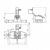 Держатель VS 21100 K12s-7 керамика T300 нержавеющая сталь для HQI-TS 1000/2000W