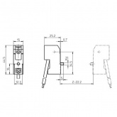 Патрон VS 32301 RX7S керамика T350 провод 1.0 кв.мм