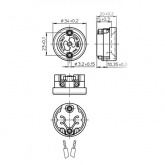 Патрон 34650 VS GX8.5 корпус LSP T270 без крышки под винт М3 для CDM-R111
