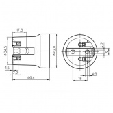 Патрон VS 62050 Е27 электрофарфор T270 газоразрядные лампы