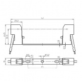 Патрон VS 32361 RX7s керамика на планке 114,2мм. провод 1 кв.мм для ламп 70W