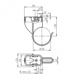 Клипса VS 58001 для патрона G10q 58016 для кольцевых ламп