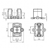 Патрон 58100 VS 2GX13 винт М3 для кольцевых ламп