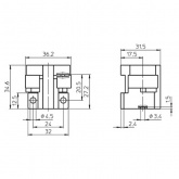 Патрон VS 35006 G23 М3 центральный, М4 боковые