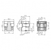 Патрон VS 35007 G23 М3 центральный, М4 боковые и под саморезы
