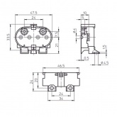 Патрон VS 36050 2G11 торцевое и боковое крепление М3-4