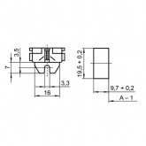 Патрон VS 09105 G5 двухпазовый на ножке для ламп T5