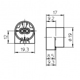 Патрон VS 09170 G5 накидной для ламп T5