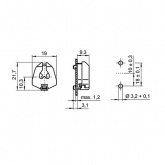 Патрон VS 09205 G5 двухпазовый торцовые защёлки d3,2 для ламп T5