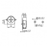 Патрон VS 09405 G5 вращающийся торцовые защёлки d3,8 для ламп T5
