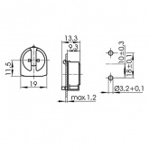 Патрон VS 09415 G5 вращающийся торцовые защёлки d3,2 для ламп T5