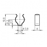 Клипса VS 94088 для ламп Т5 16мм