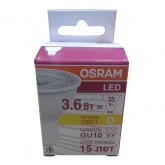 Лампа светодиодная Osram LED PAR16 35 3,6W/830 36° 230lm 220V GU10