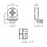 Патрон VS 27356 G13 накладной для ламп T8