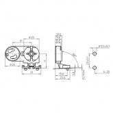 Патрон VS 27450 G13 со стартеродержателем вставной на ножках для ламп T8