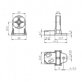 Патрон 27822 VS G13 со стартеродержателем накладной для ламп T8