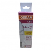 Лампа светодиодная свеча Osram LED CLAS B CL 40 5,4W/830 240° 470lm 220V E14