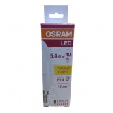 Лампа светодиодная свеча LED LS CL B40 5,5W/827 2700K 220V E14 теплый свет Osram