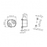 Патрон VS 43000 для стартеров на защёлках d3,2x19,5