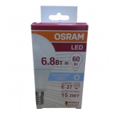 Лампа светодиодная Osram LED CLAS A FR 60 6,8W/865 240° 660lm 220V E27 холодный свет