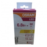 Лампа светодиодная Osram LED CLAS A FR 60 6,8W/827 240° 610lm 220V E27 теплый свет