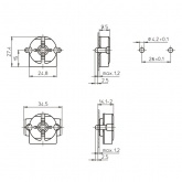 Патрон VS 47506 G13 торцевой поворотный с пружинной защёлки для ламп T8/T12 (509162)