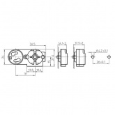 Патрон 47606 VS G13 со стартеродержателем торцевой подпружиненный на защёлках для ламп T8
