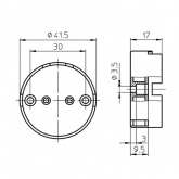 Патрон VS 47700 G13 накидной для ламп T12