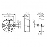 Патрон VS 48501 G13 встраиваемый подпружиненный под винт М3 для ламп T8