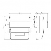 Счетчик трехфазный многотарифный CE303 R33 746-JAZ 5-100А ЖКИ на DIN-рейку 8 модулей